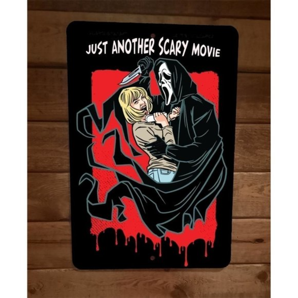 Just Another Scary Movie Scream Art 8x12 Metal Wall Sign Horror Ghostface Killer